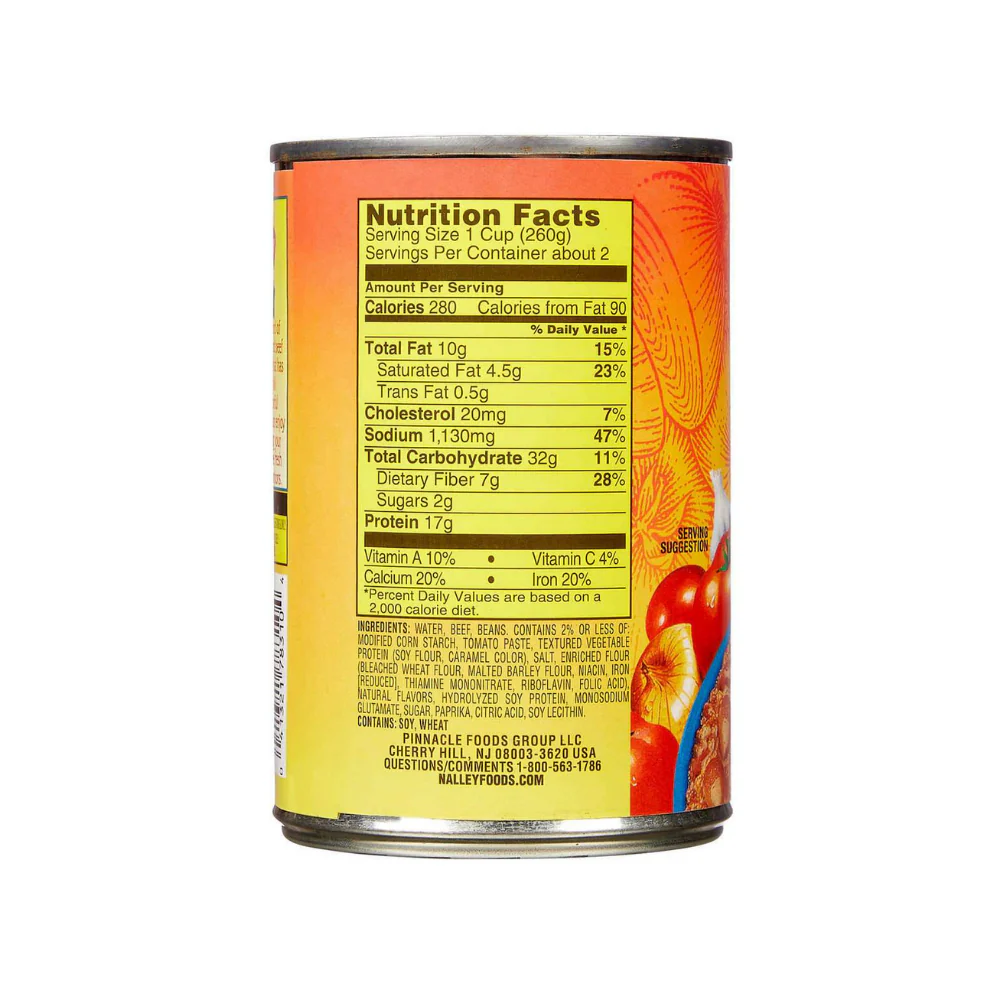 Nalley Thick Chili Con Carne With Beans 397g (14 oz) - Image 3