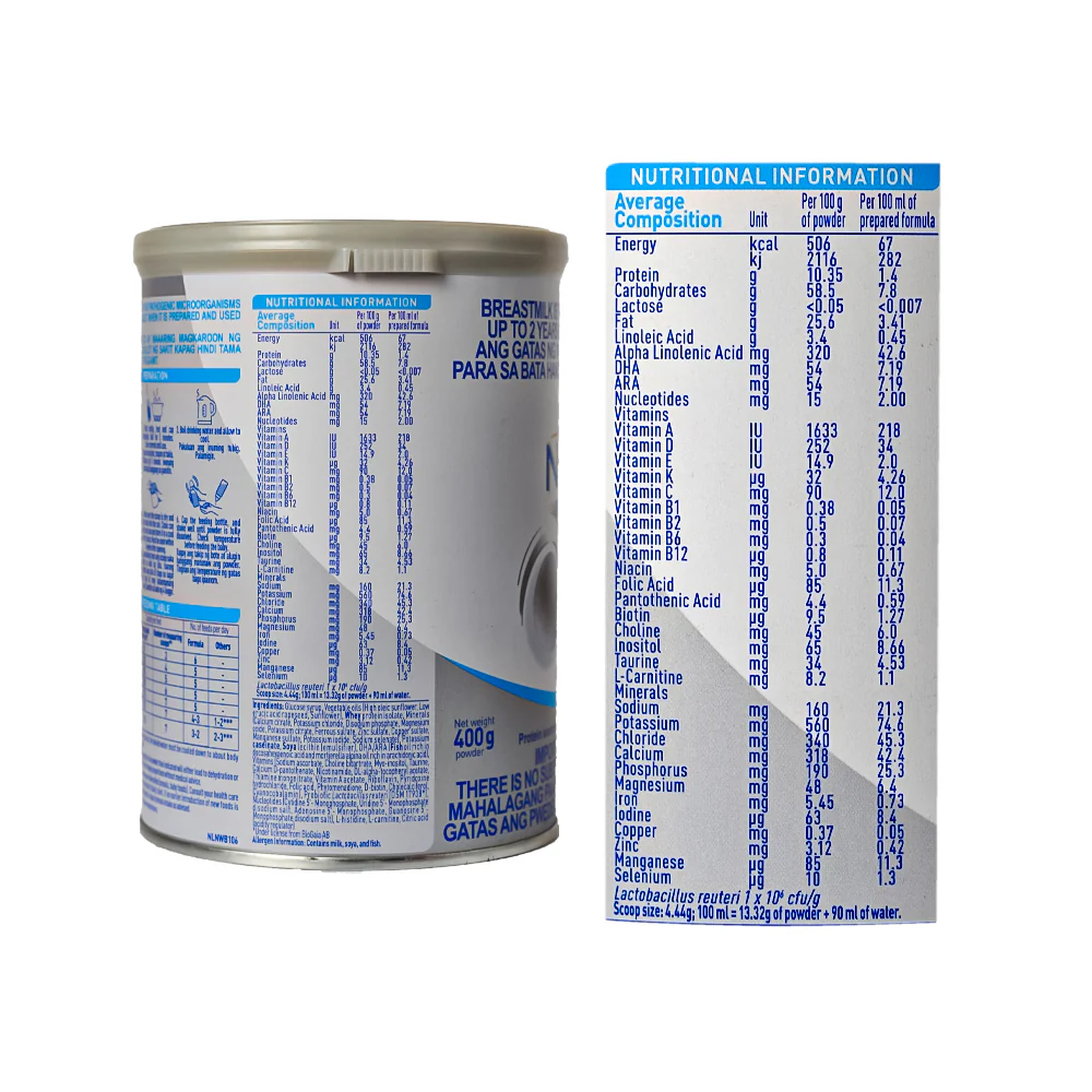 Nan AL 110 Lactose Free Specialty Milk 0-12 Months 400g - Image 3