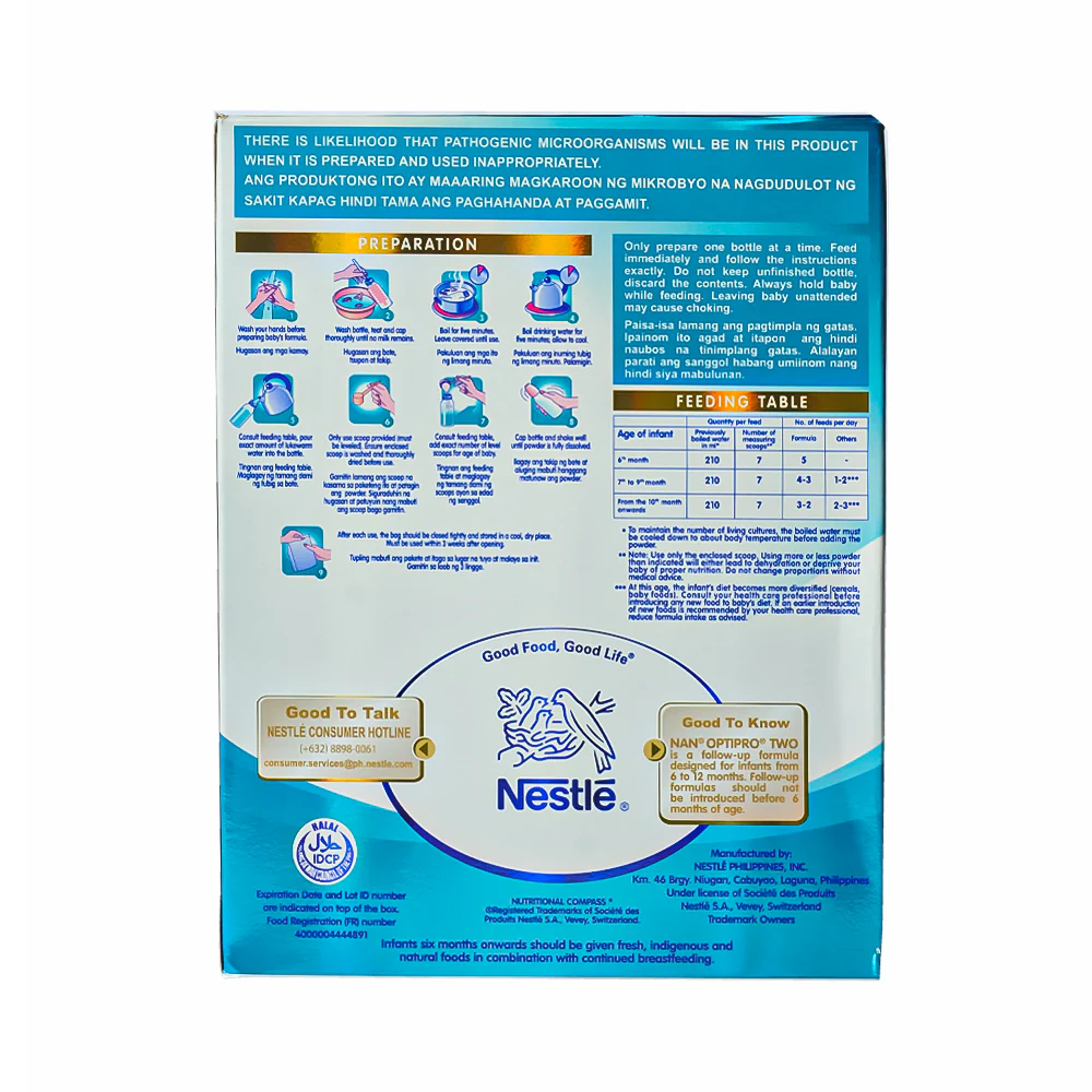 Nan Optipro Two Follow-up Formula 6-12 Months + Box Lebo32 1.3kg - Image 2