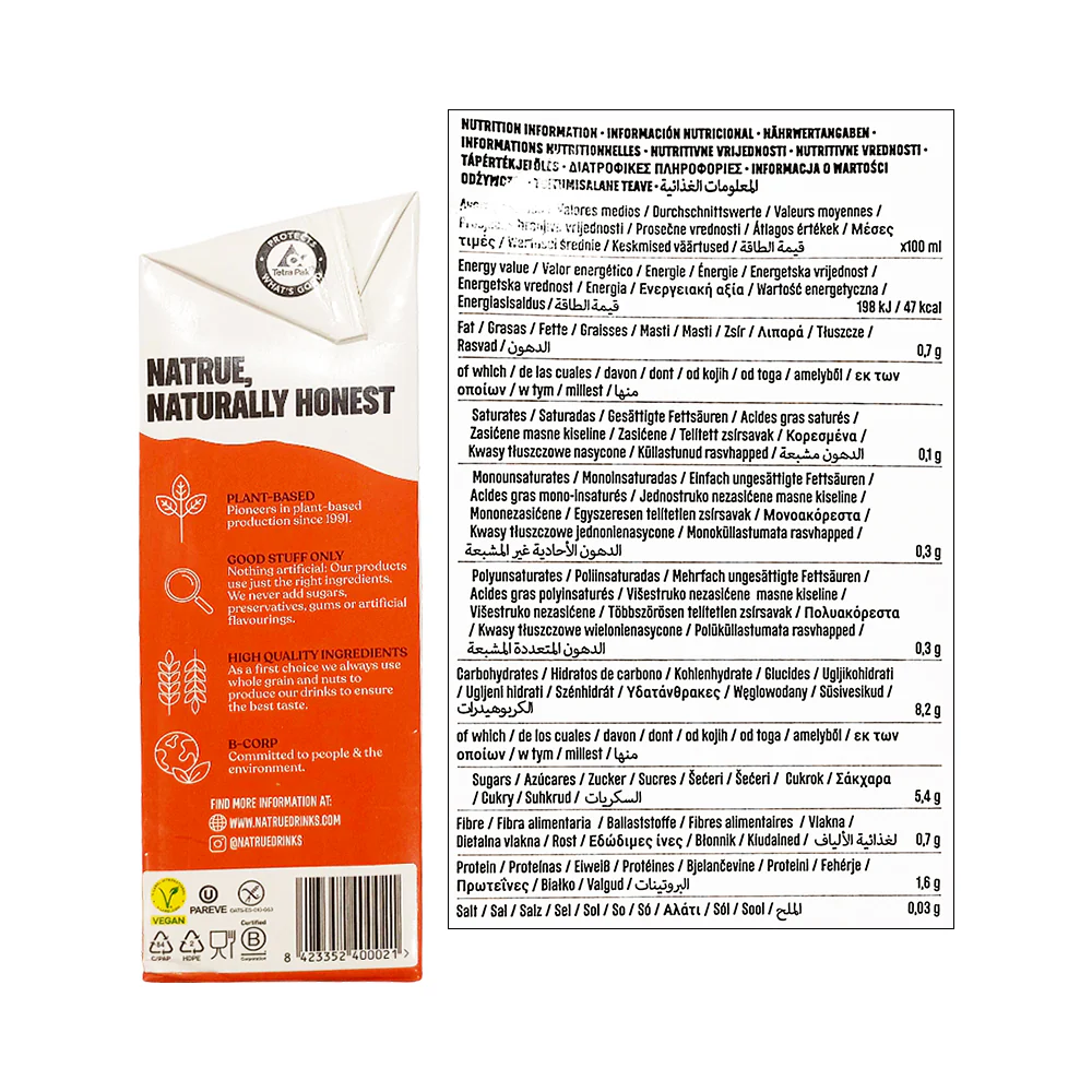 Natrue Oat Drink 1L - Image 2