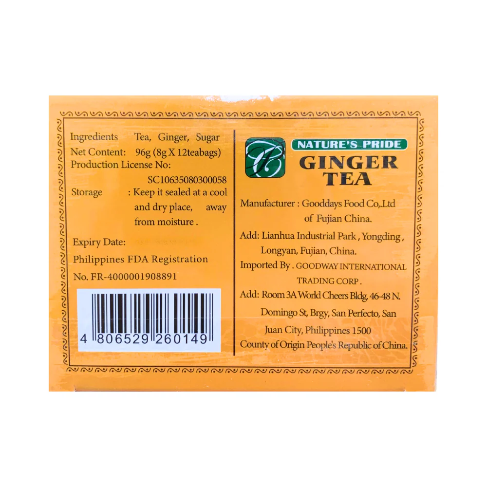 Nature's Pride Ginger Tea 12's - Image 2