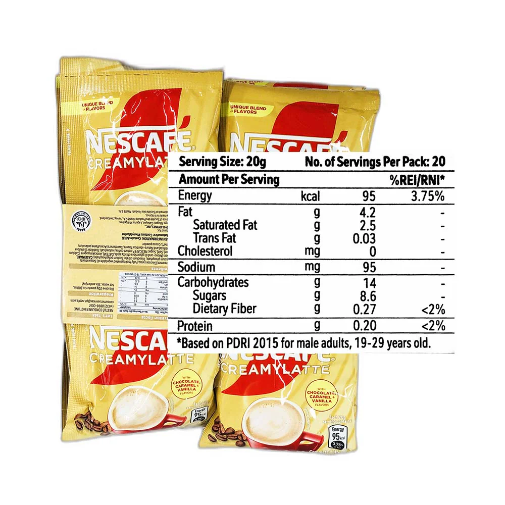 Nescafe 3 in 1 Coffee Mix Creamy Latte 20g x 20's - Image 2