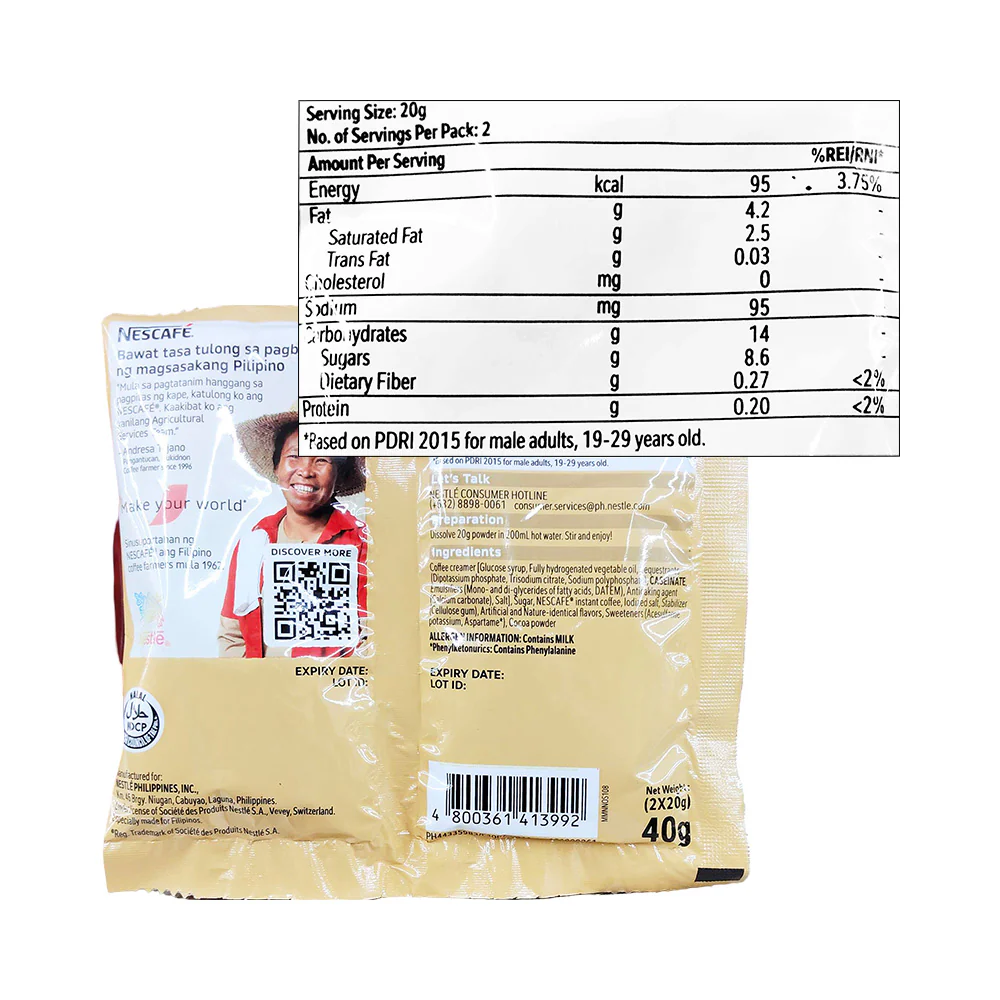 Nescafe 3 in 1 Coffee Mix Creamy Latte Twin Pack 40g - Image 2