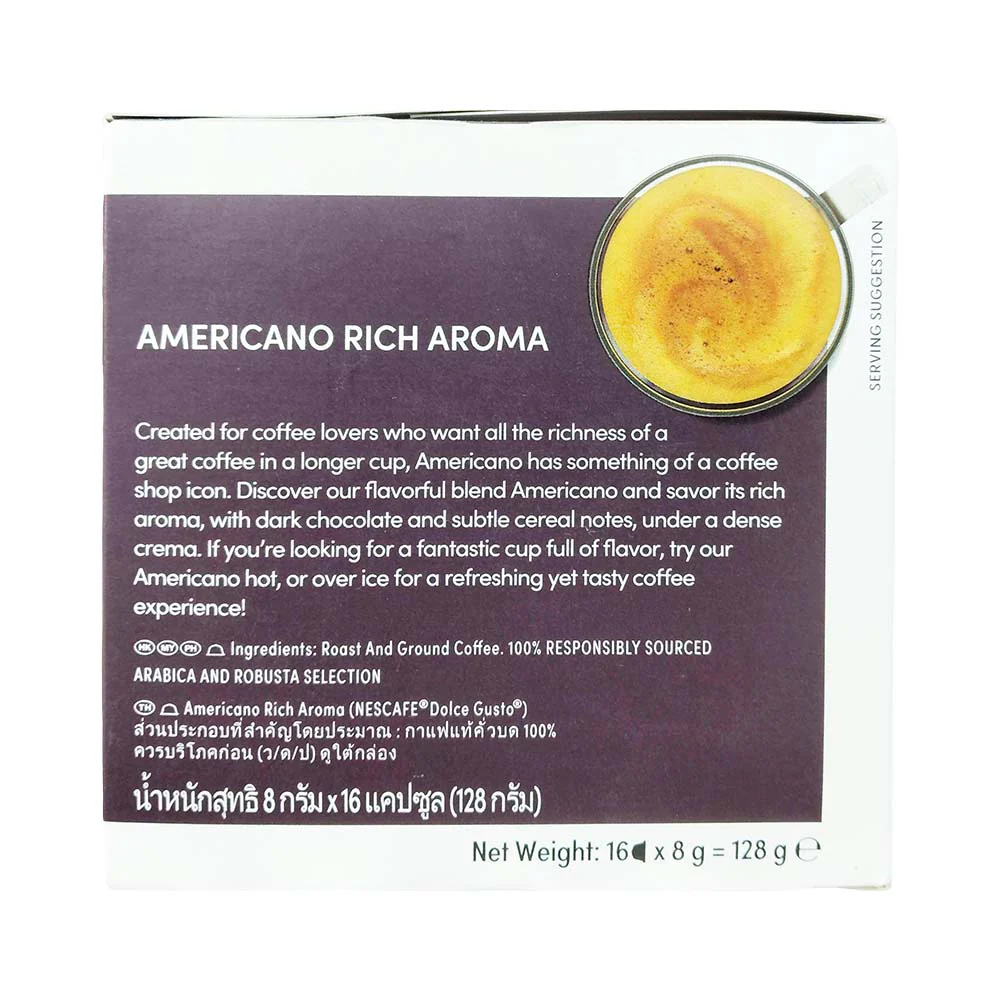 Nescafe Dolce Gusto Capsule Americano Rich Aroma 8g x 16's - Image 2