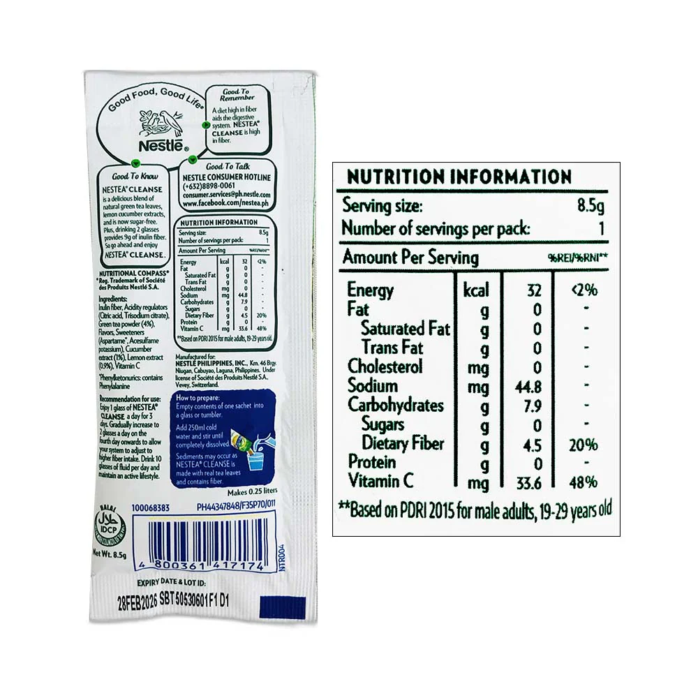 Nestea Cleanse Lemon Cucumber 8.5g - Image 2