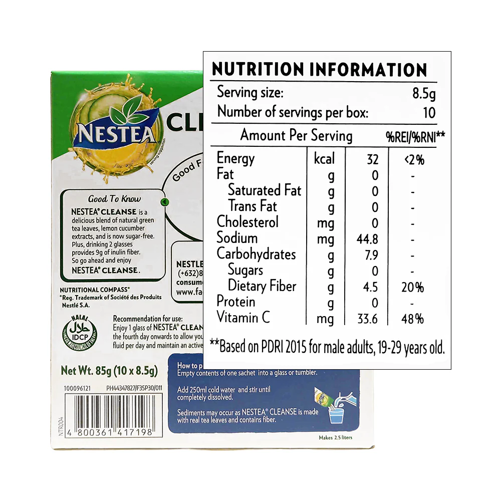 Nestea Cleanse Lemon Cucumber 8.5g x 10's - Image 2