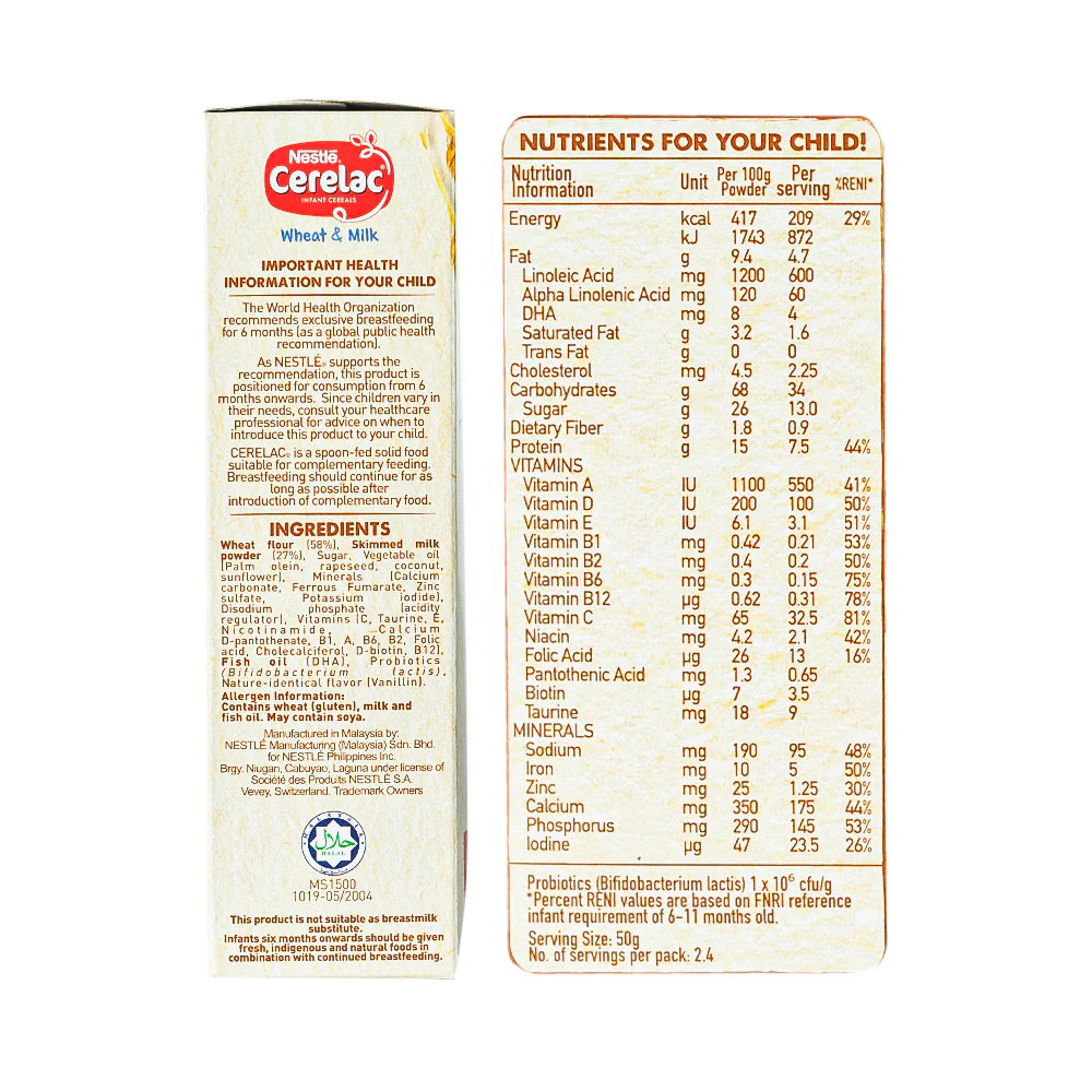 Nestle Cerelac Baby Food Wheat And Milk 120g - Image 3