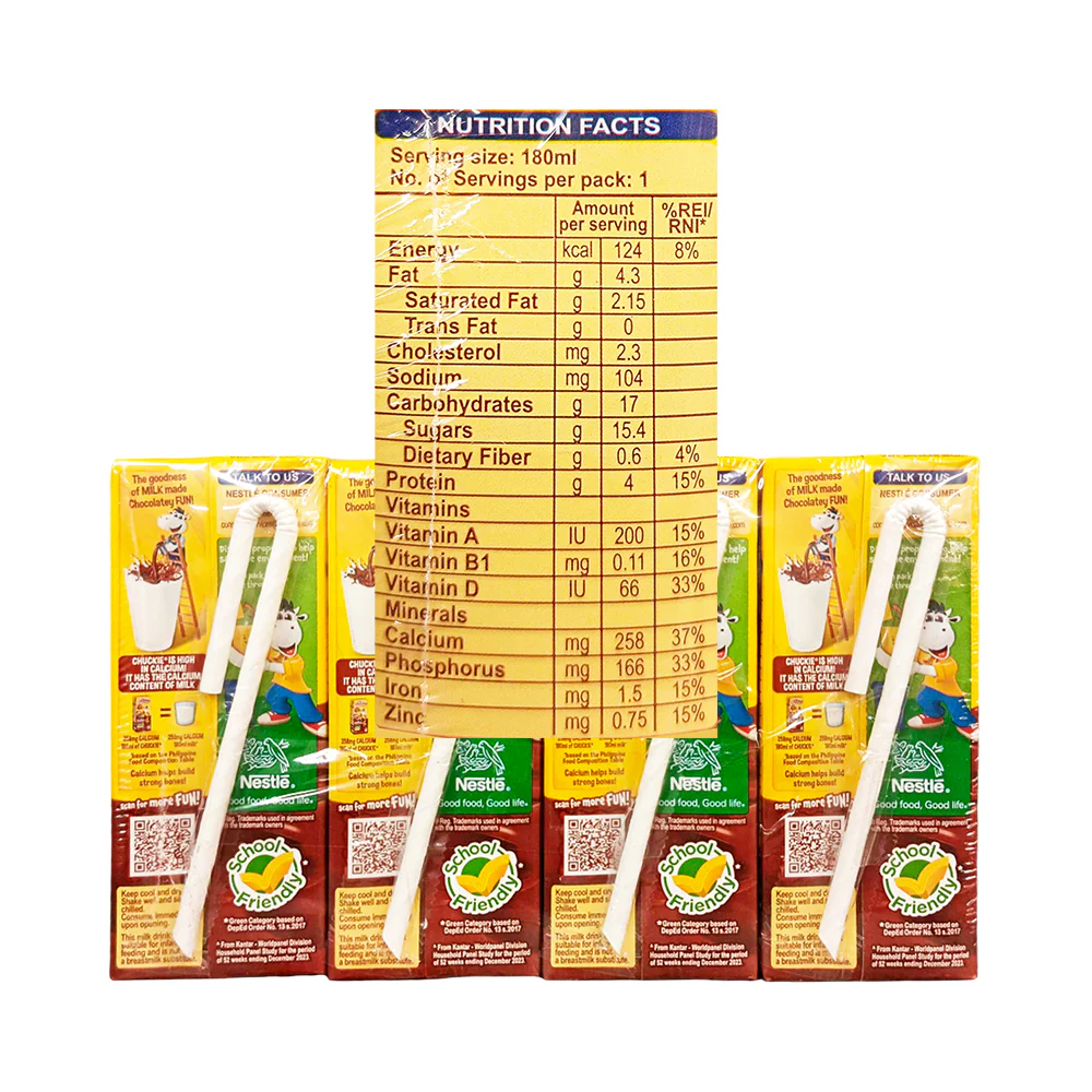 Nestle Chuckie Chocolate Milk Drink 180ml x 4's - Image 2