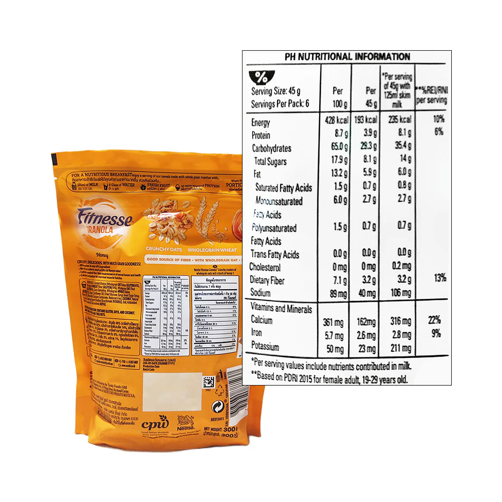 Nestle Fitnesse Granola Honey Cereal 300g - Image 2