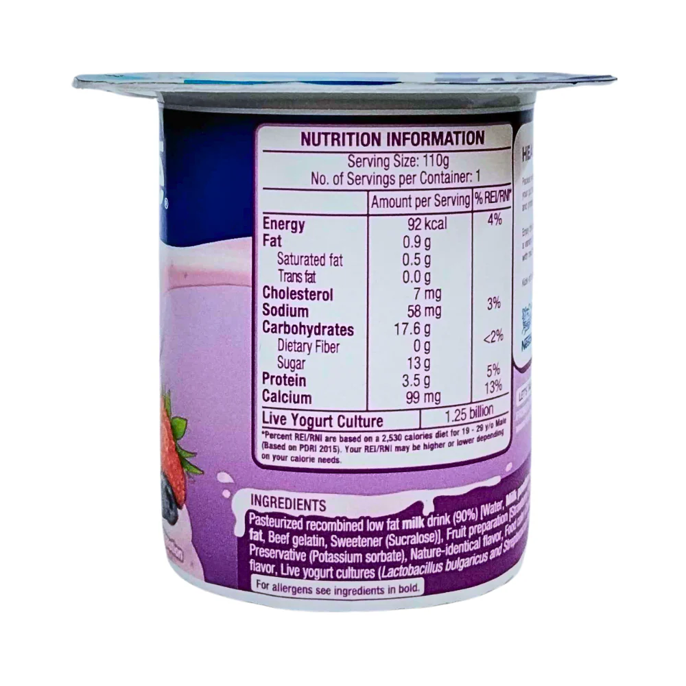 Nestle Flavored Yogurt Berry Mix 110g - Image 2