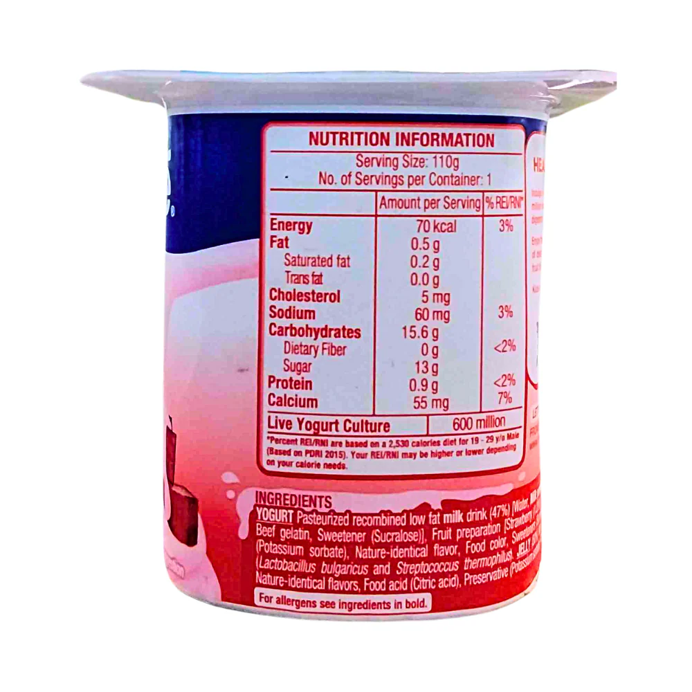 Nestle Fruit Selection Yogurt and Jelly Strawberry 110g - Image 2