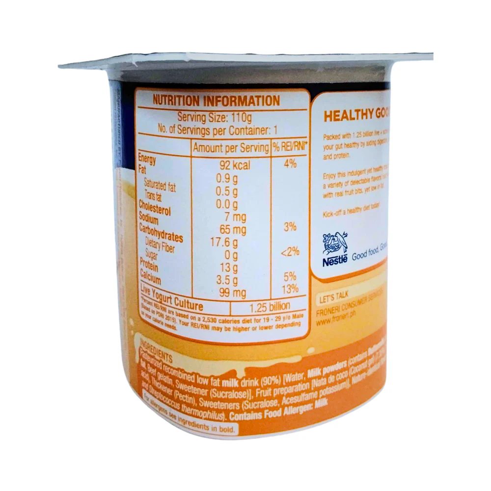 Nestle Fruit Selection Yogurt Melon Nata 110g - Image 2
