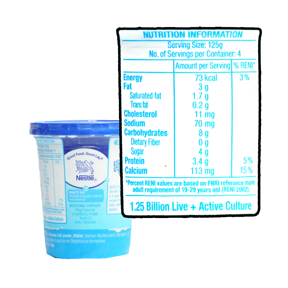 Nestle Fruit Yogurt Creamy Natural 500g - Image 2