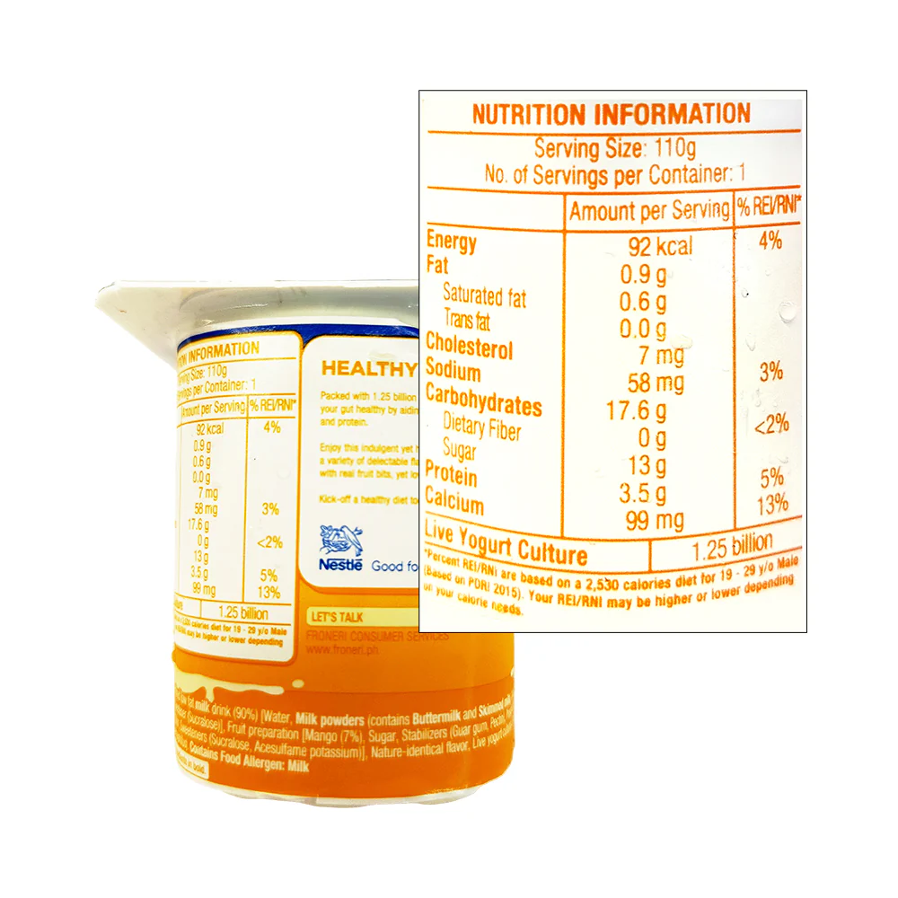 Nestle Fruit Yogurt Heavenly Mango 110g - Image 2