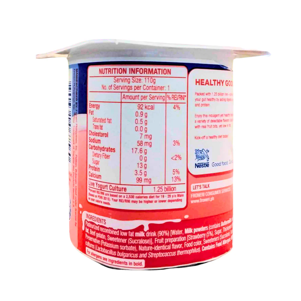 Nestle Fruit Yogurt Strawberry 110g - Image 2