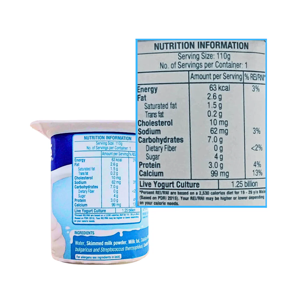 Nestle Fruited Yogurt Creamy Natural 110g - Image 3