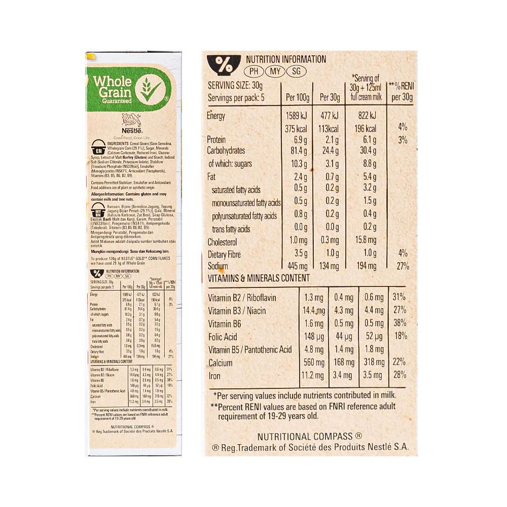 Nestle Gold Cornflakes Cereal 150g - Image 3