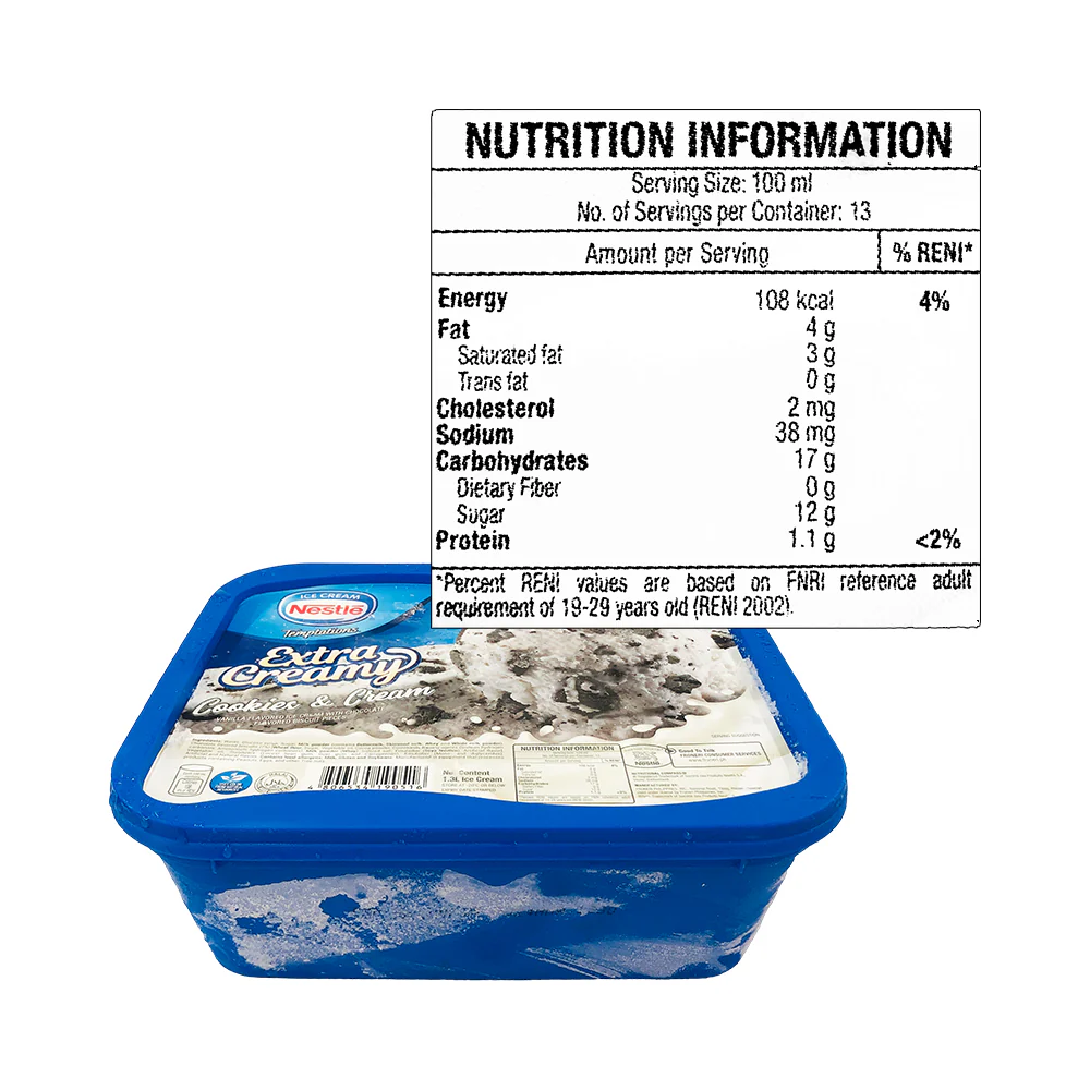 Nestle Ice Cream Temptation Cookies And Cream 1.3L - Image 2