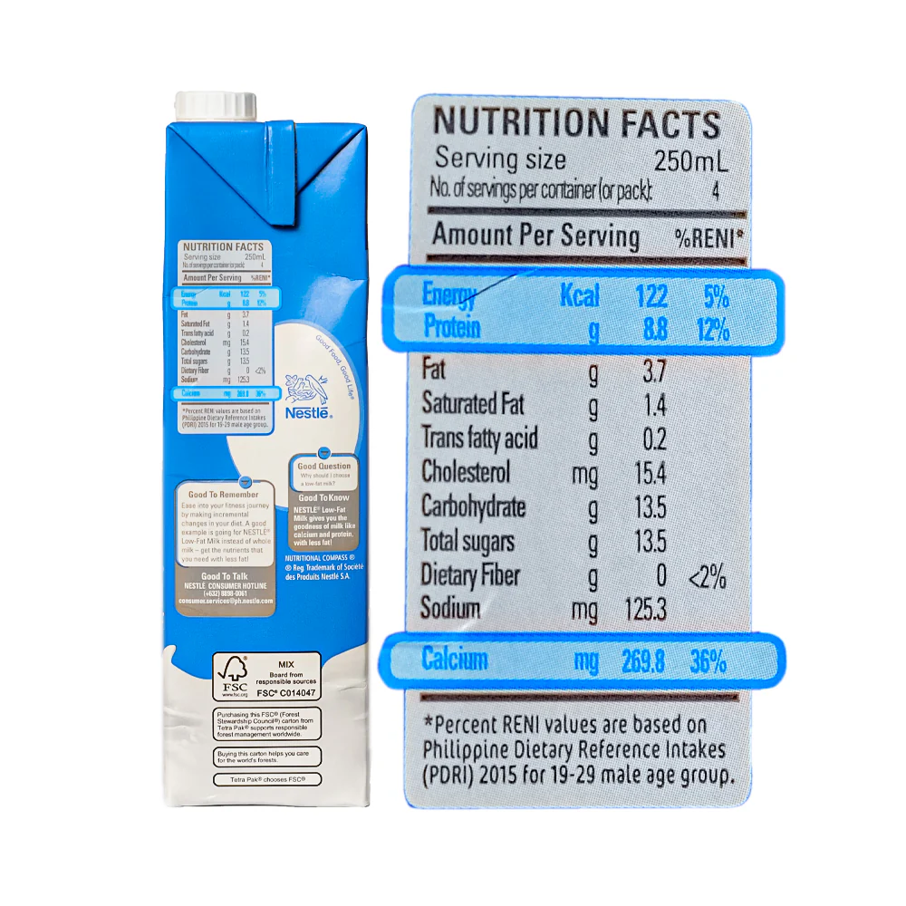 Nestle Low-Fat Milk 1L - Image 3