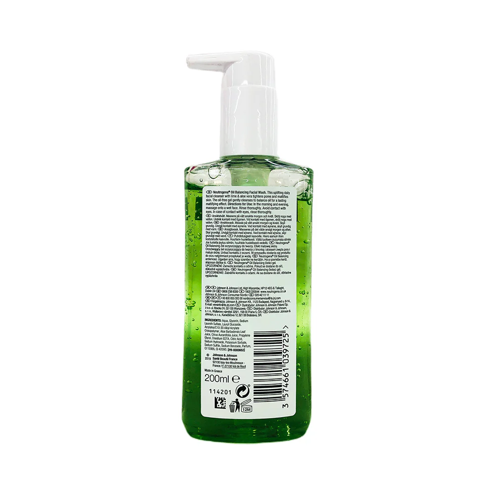 Neutrogena Oil Balancing Face Wash 200ml - Image 2