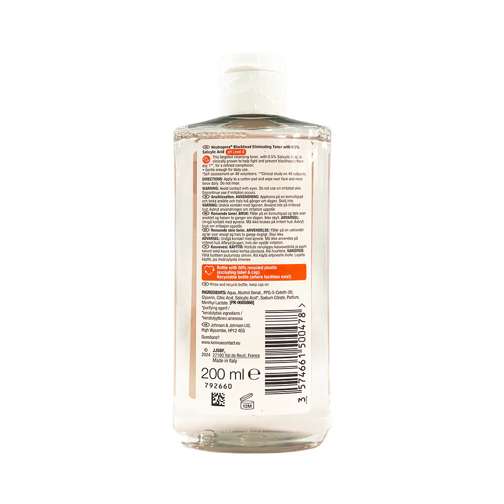 Neutrogena Toner Blackhead Cleansing 200ml - Image 2
