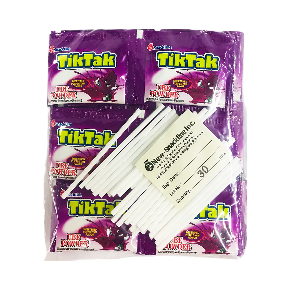 Nice Foods Tiktak Sweetened Purple Yam Ube Powder 30's - Image 2