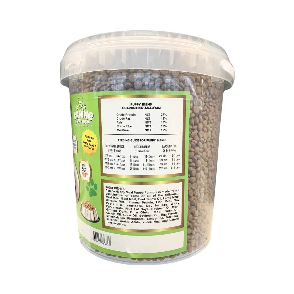 Nico Dry Dog Food Puppy Canine Happy Meal Pail 5kg - Image 2