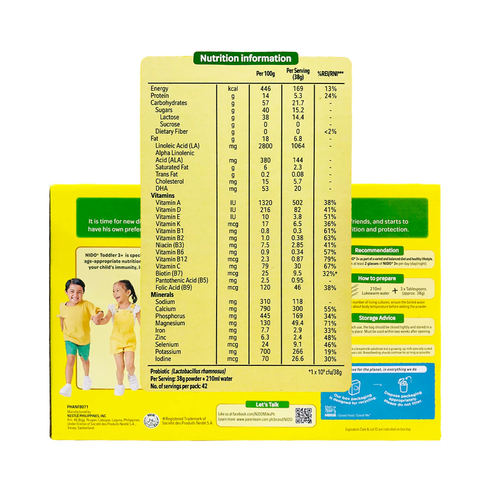 Nido Growing Up Milk 3+ With Prebiotics 1.6kg - Image 2