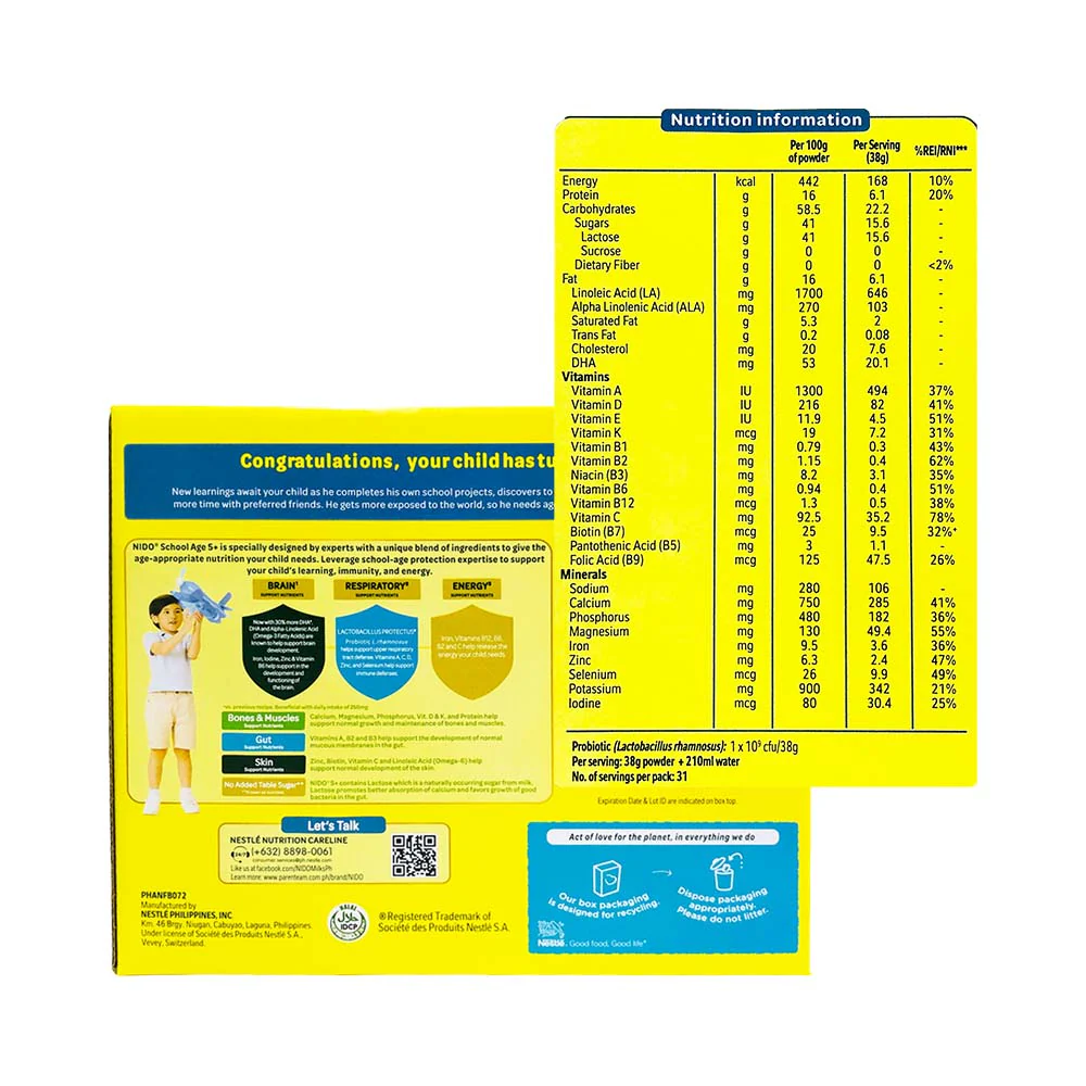 Nido Growing Up Milk 5+ Calci-N With Protectus 1.2kg - Image 2