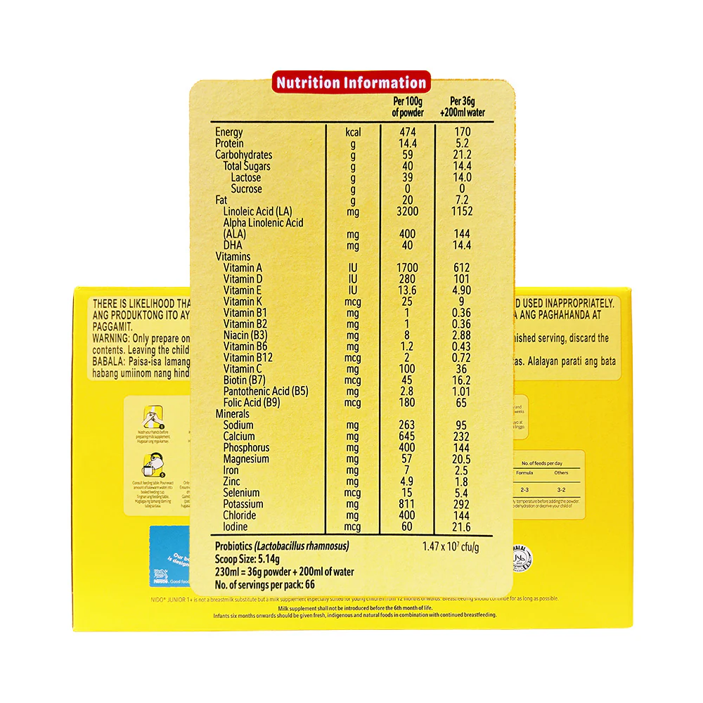 Nido Junior Milk Supplement 1-3 Years Old 2.4kg - Image 2