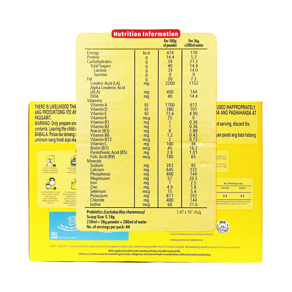 Nido Junior Prebio 1 With Protectus 1.6kg - Image 2