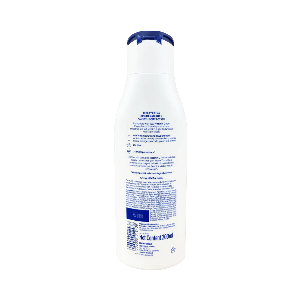 Nivea Extra Bright Lotion Radiant And Smooth 200ml - Image 2