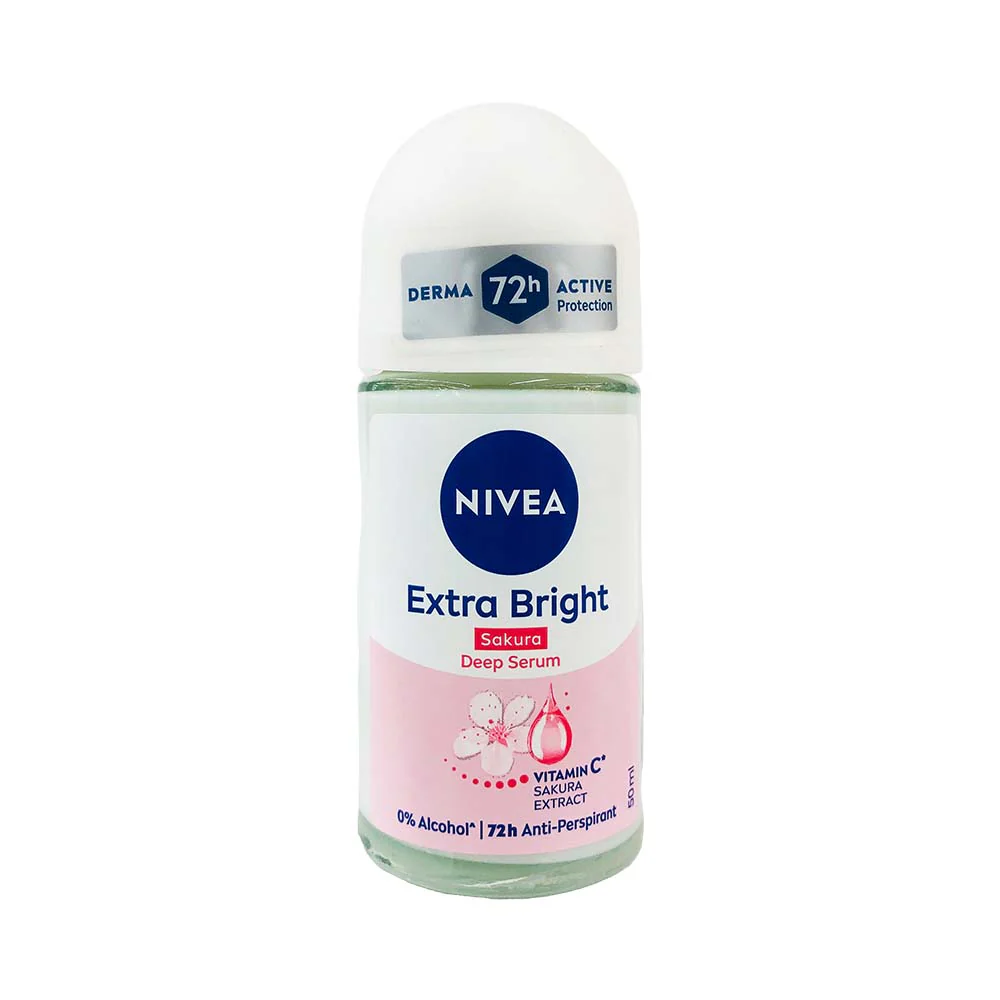 Nivea Extra Bright Sakura Deep Serum Anti-Perspirant Deodorant Roll 50ml