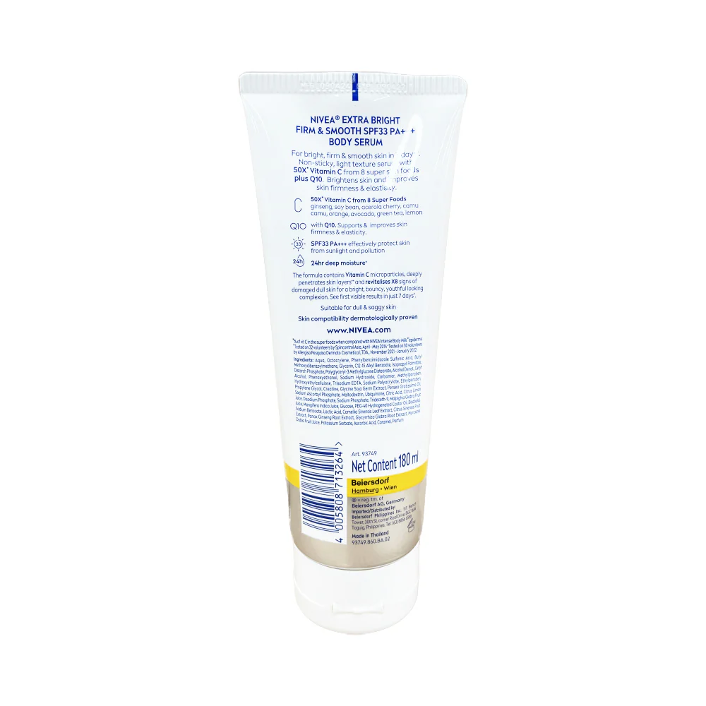 Nivea Extra White Body Serum Smooth And Firm SPF 33 Q10 200ml - Image 2