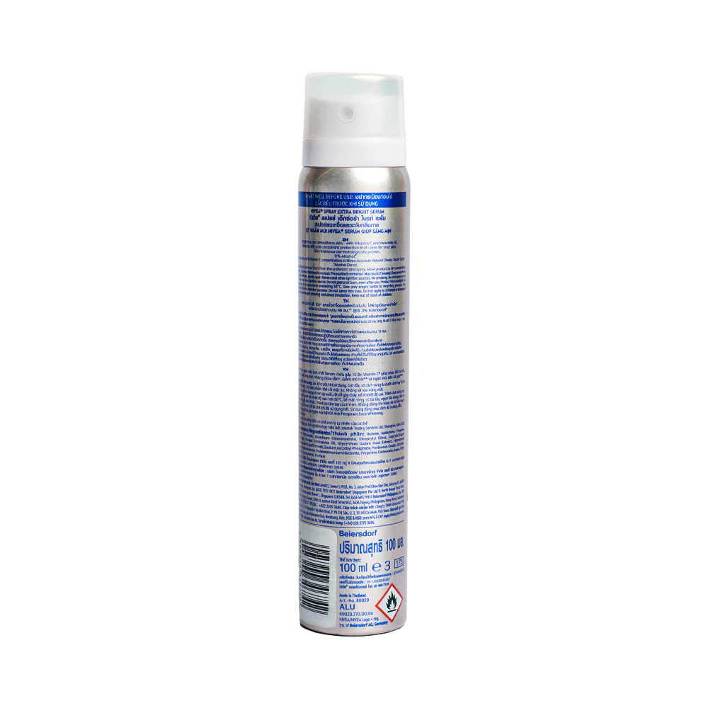 Nivea Extra Whitening Serum Deodorant Spray 100ml - Image 2