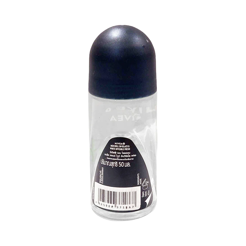 Nivea For Men Black And White Fresh Deodorant Roll On 50ml - Image 2