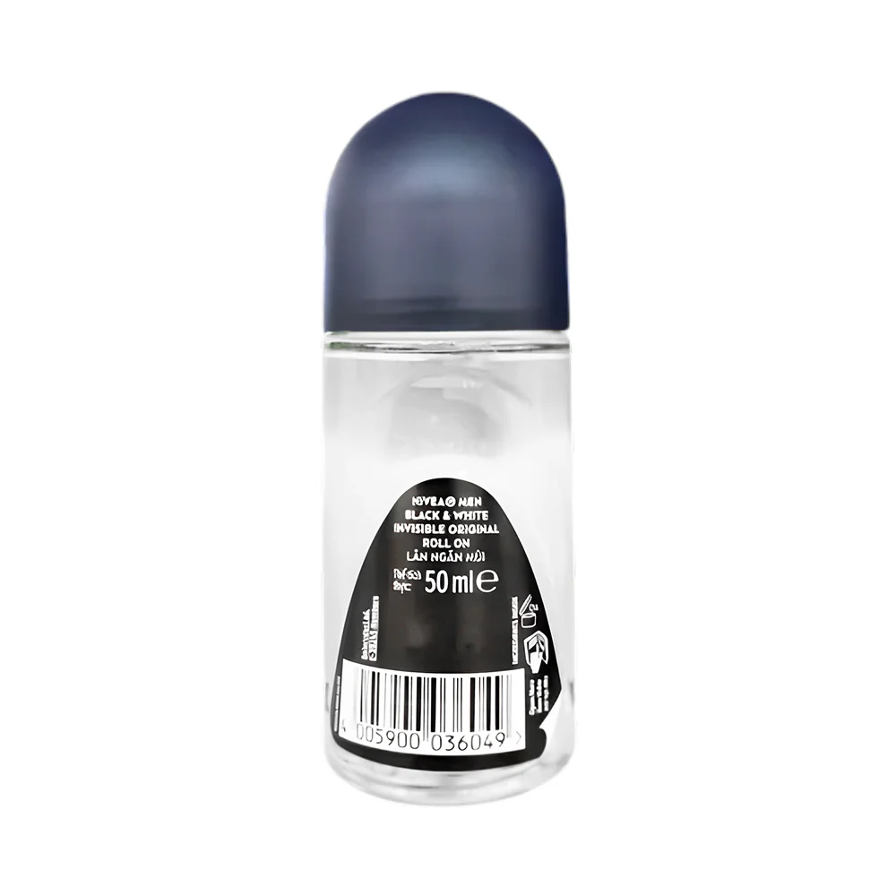 Nivea For Men Invisible Black And White Original Deodorant Roll On 50ml - Image 2