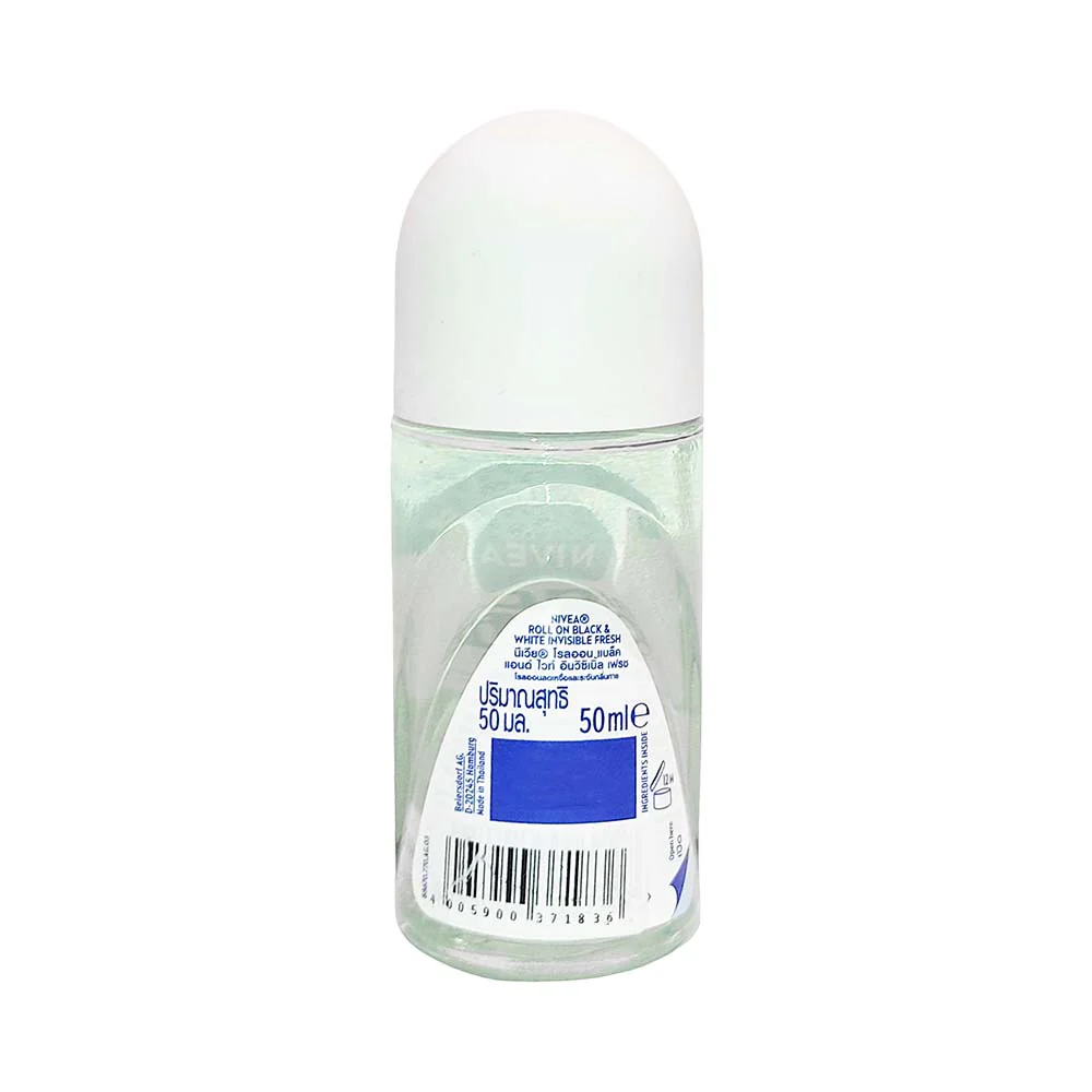 Nivea Invisible Black And White Deodorant Roll On Fresh 50ml - Image 2