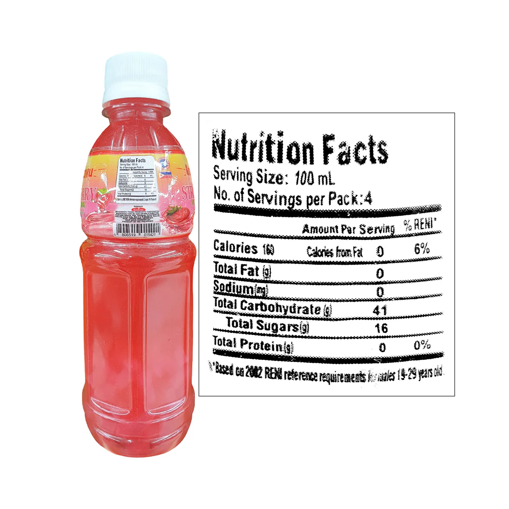 Nomu Nomu Flavored Drink Strawberry 350ml - Image 2