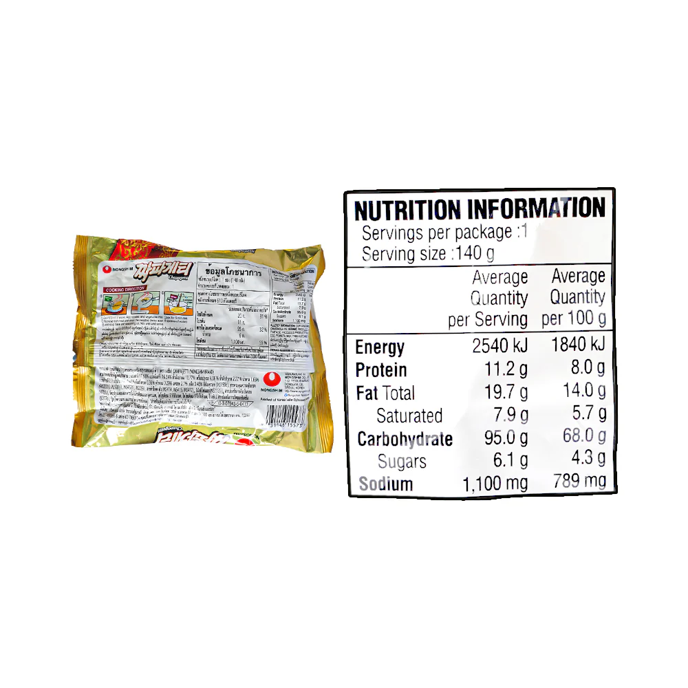 Nongshim Chapaghetti Ramyun Pouch 140g - Image 3