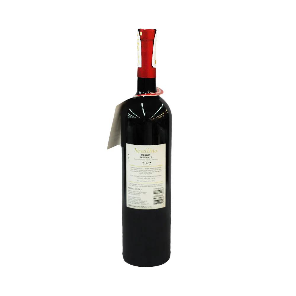 Novellino Wine Secco Merlot D.O.C Red Dry Wine 750ml - Image 3