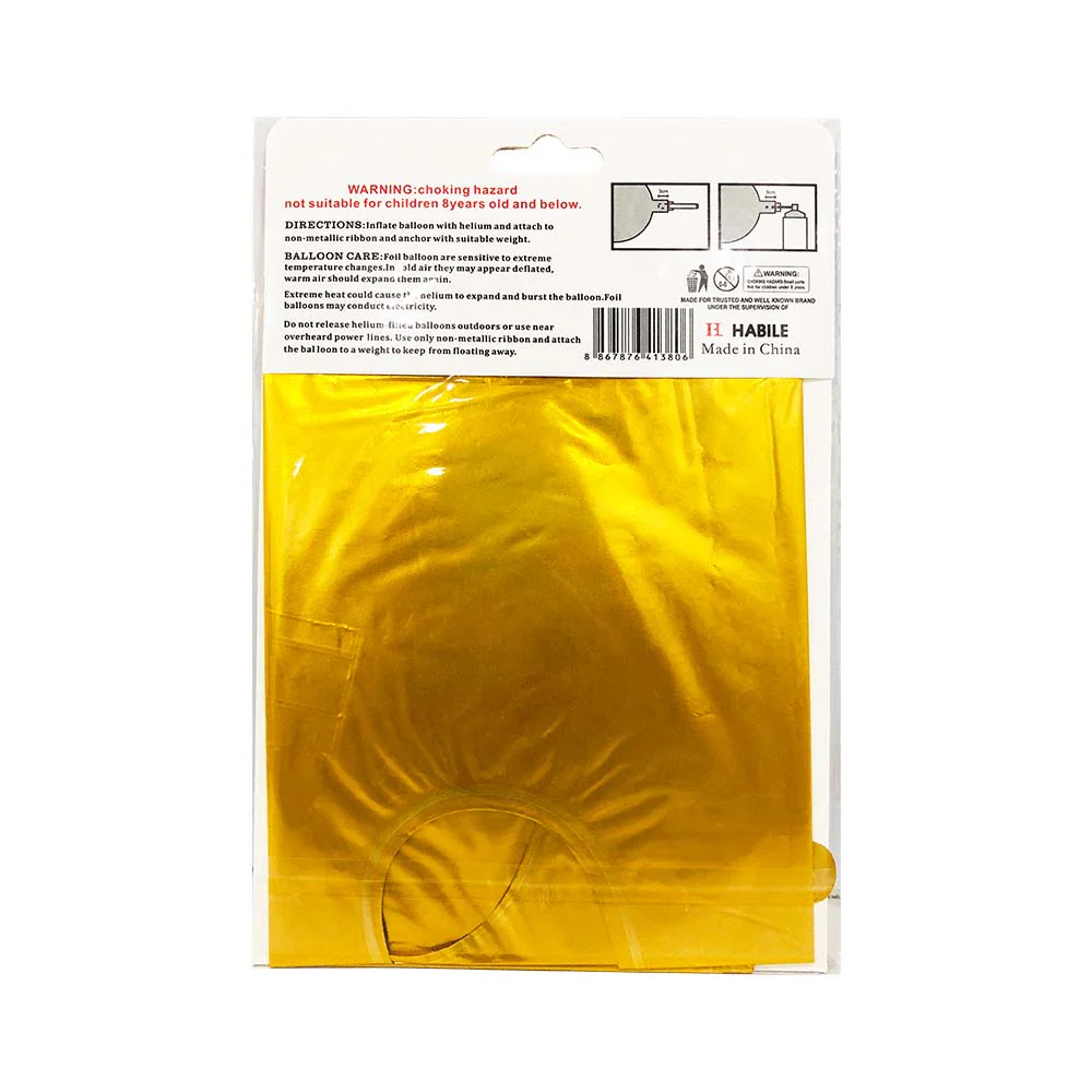 Number Foil Balloon With Board Gold 3 - Image 2