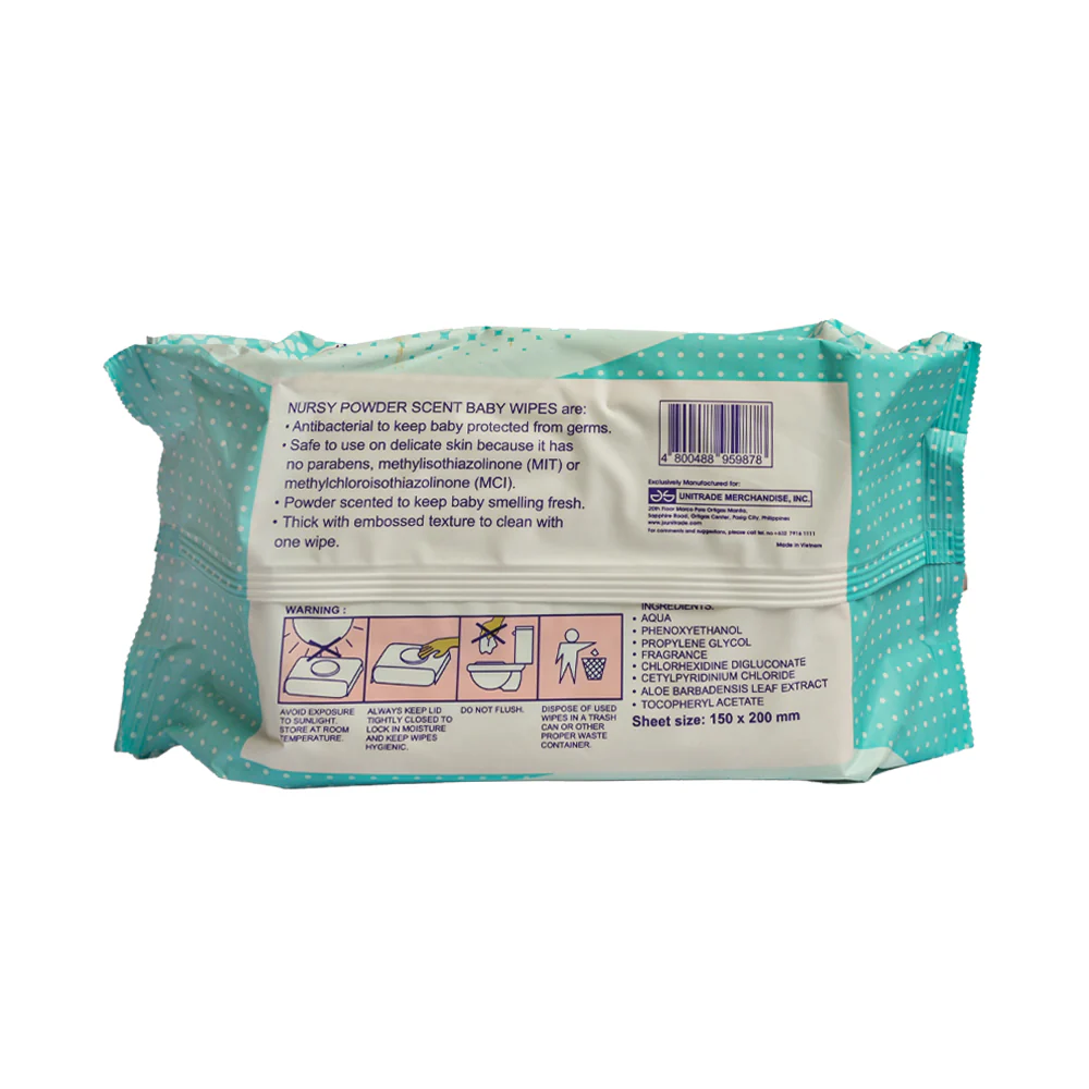 Nursy Baby Wipes Powder Scent 90's - Image 2