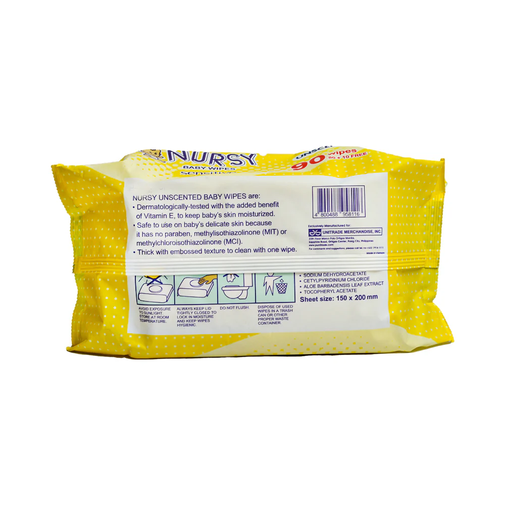 Nursy Baby Wipes Unscented 90's - Image 2