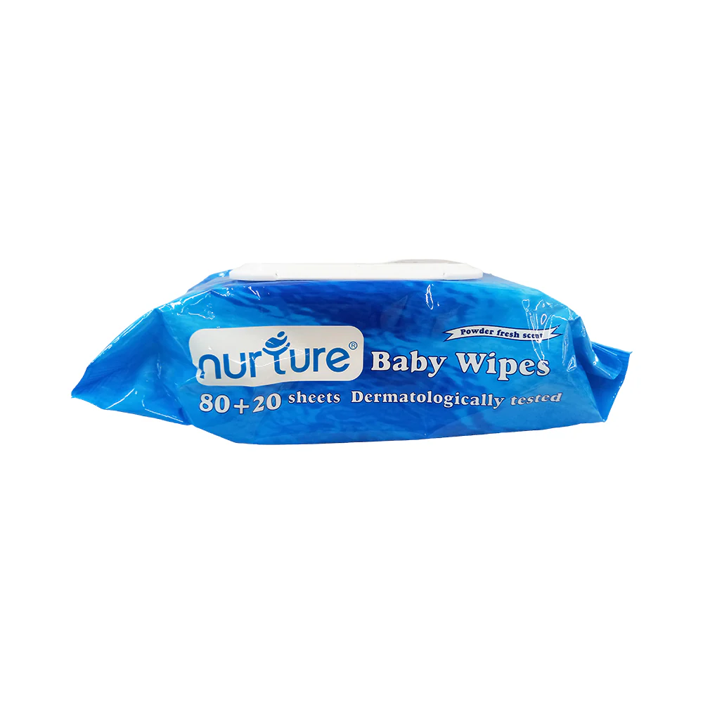 Nurture Baby Wipes Powder Fresh Scent 80's - Image 2