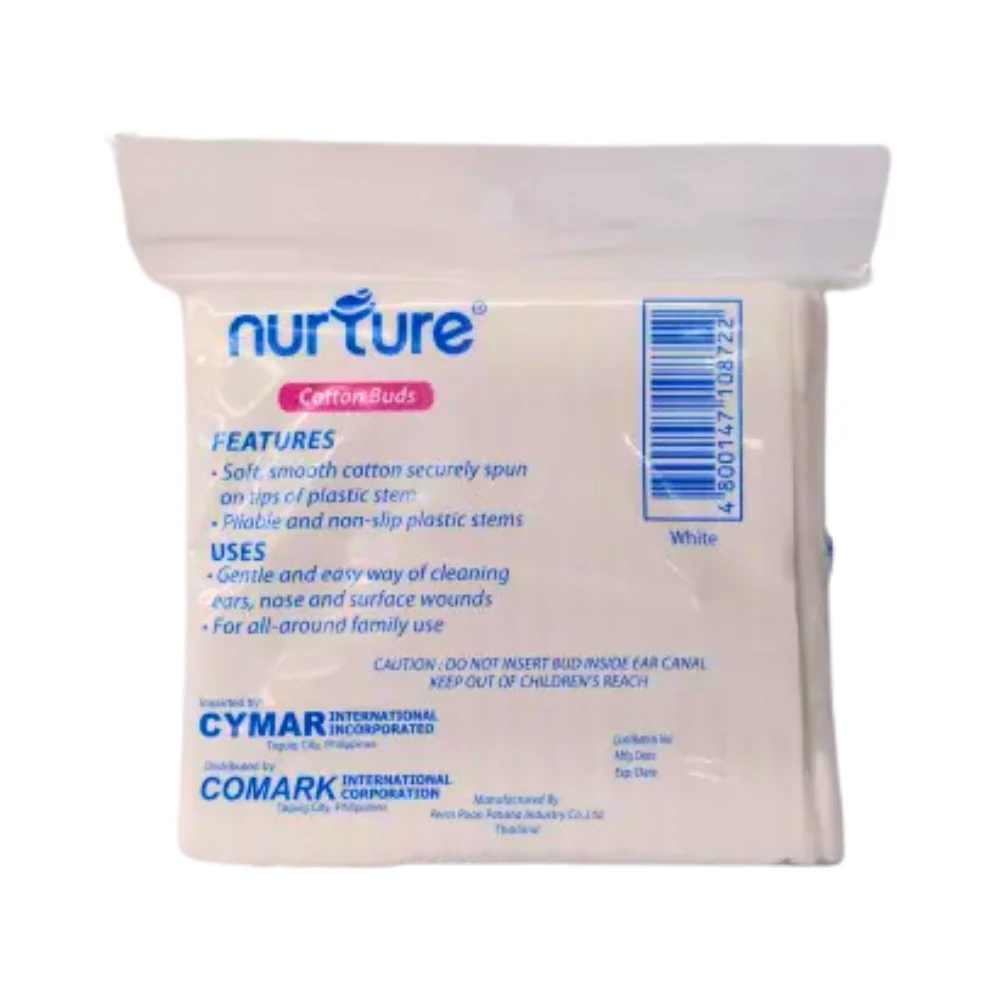 Nurture Cotton Buds Plastic Stem White 200's - Image 2