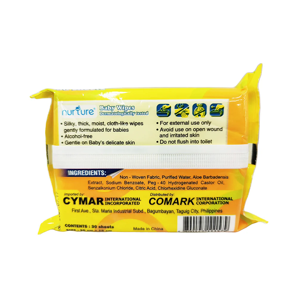 Nurture Unscented Baby Wipes 30's - Image 2