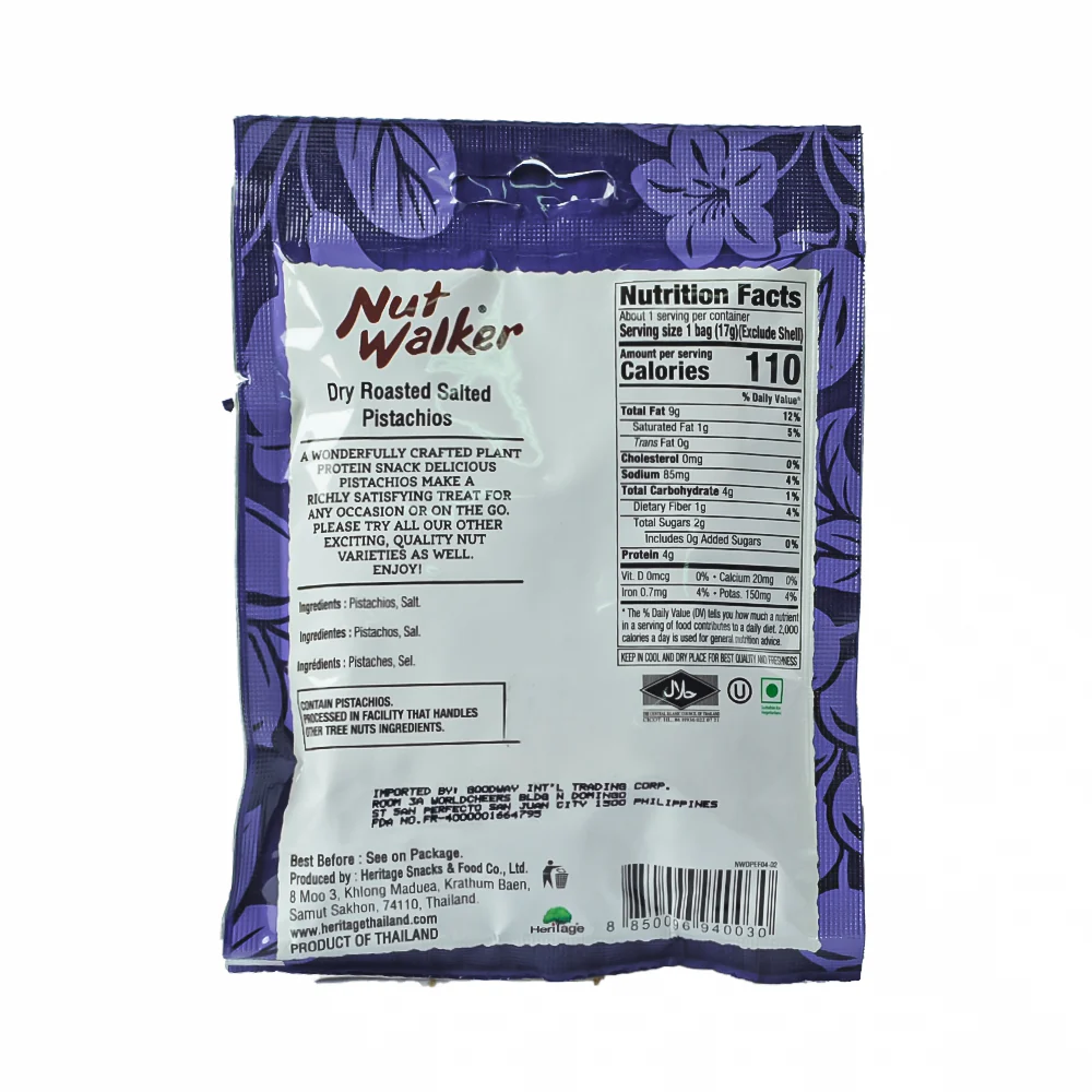 Nut Walker Nuts Pistachios Dry Roasted And Salted 35g - Image 2