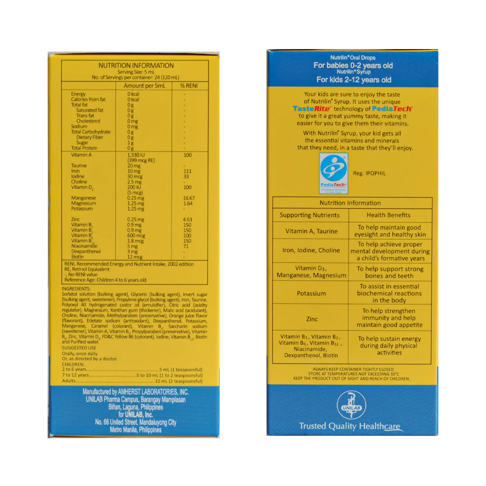 Nutrilin Syrup 120ml - Image 2