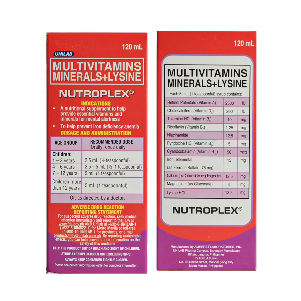Nutroplex Multivitamins Syrup 120ml - Image 2